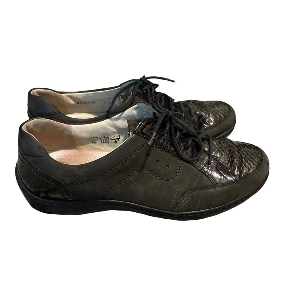 Waldlaufer Dark Gray Black‎ Snakeskin Walking Shoes Size UK 5/US 7.5